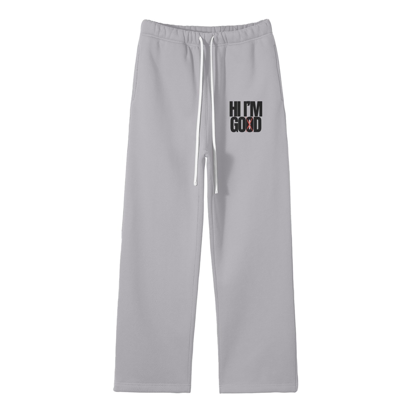 Hi I'm God Streetwear Fleece Straight Leg Pants