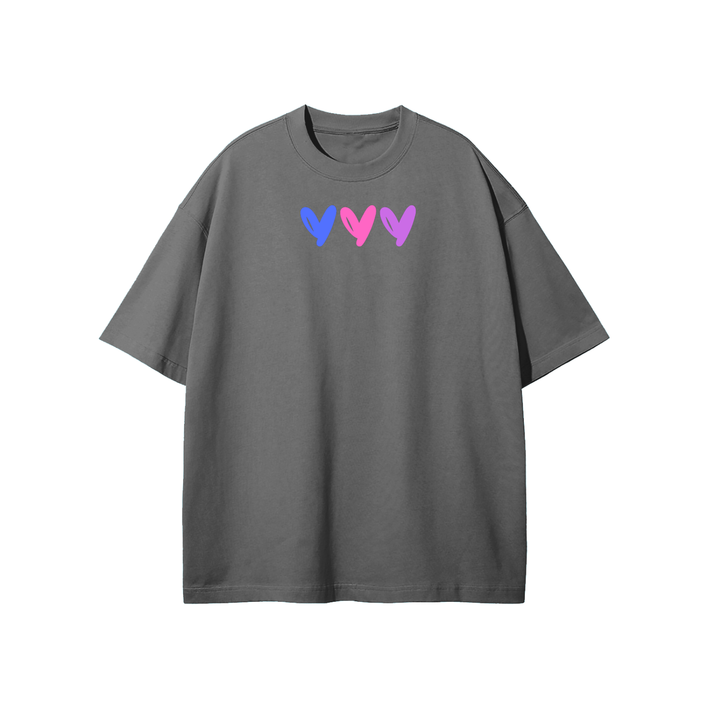 Three Hearts Streetwear Heavyweight Loose Fit T-Shirt