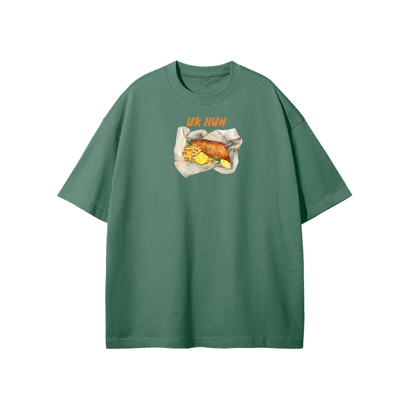 UK Hun (Chippy) Streetwear Heavyweight Loose Fit T-Shirt