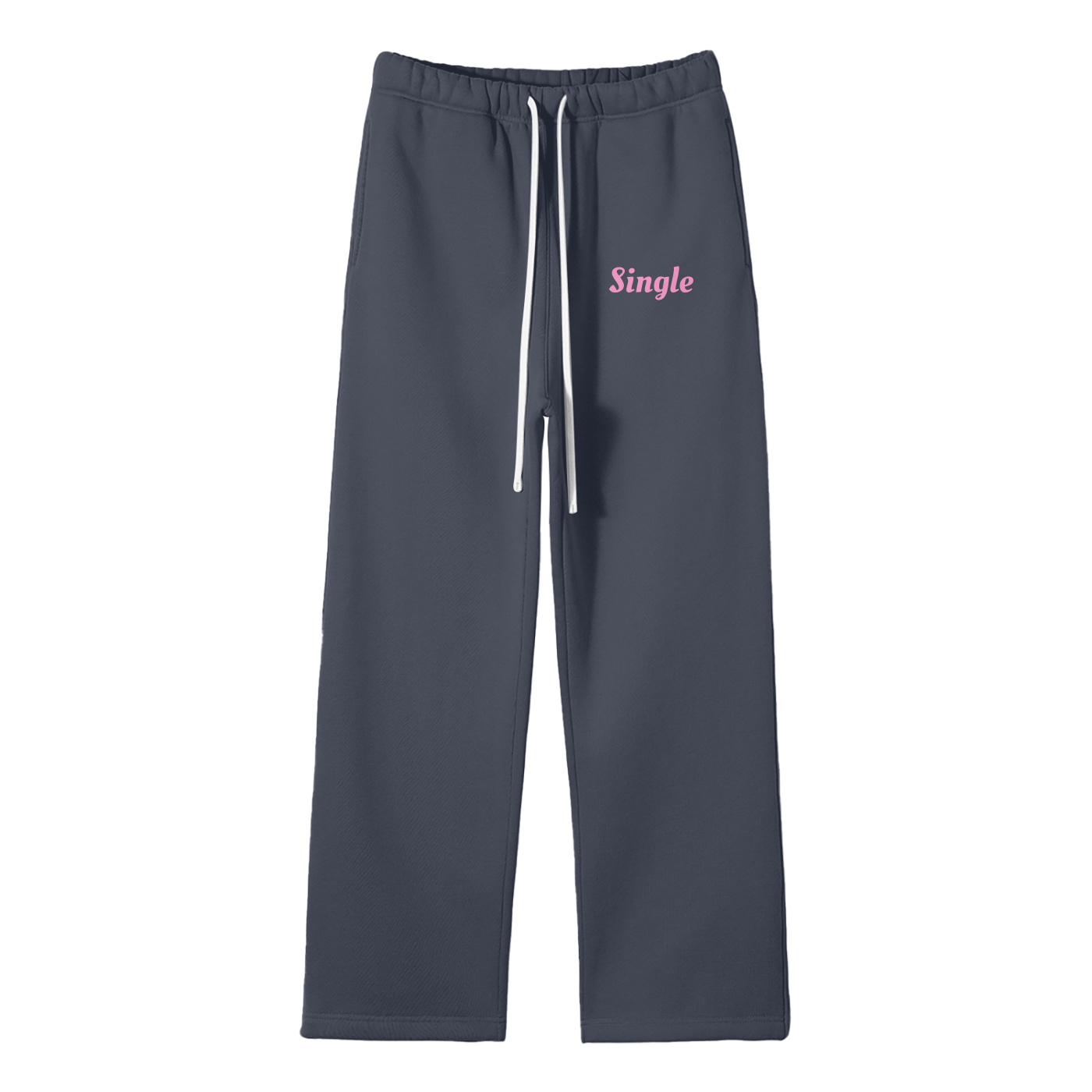 Single Streetwear Fleece Straight Leg Pants
