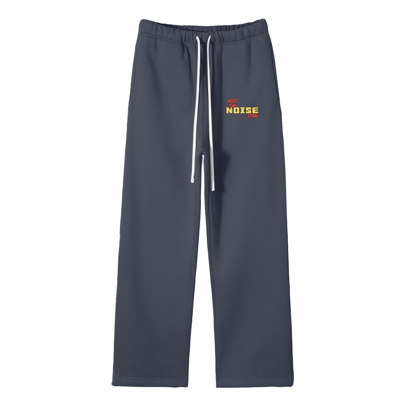 Keep The Noise Down Streetwear Fleece Straight Leg Pants