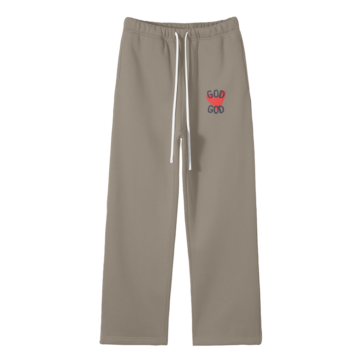 Love God Streetwear Fleece Straight Leg Pants
