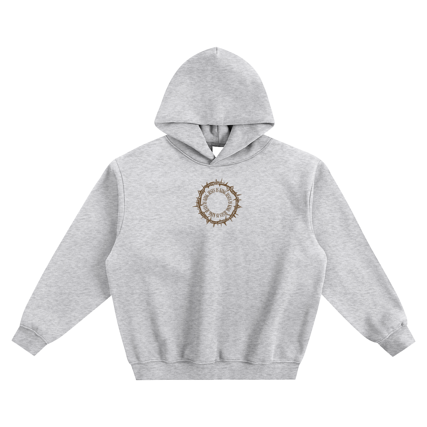 Jesus Is King (Thorns) Fleeced Boxy Hoodie