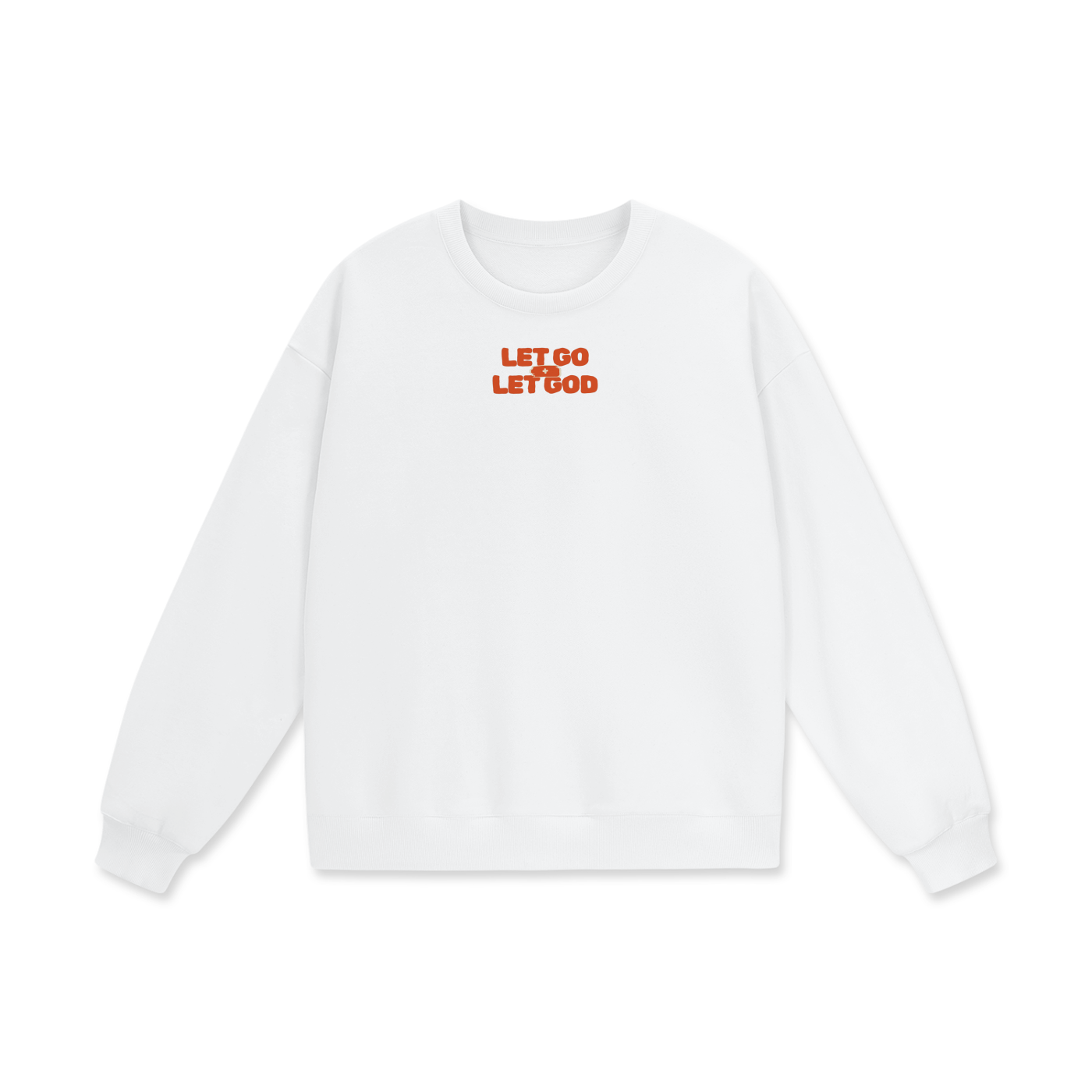 Let Go & Let God Heavyweight Drop Shoulder Oversized Fleece Sweatshirt