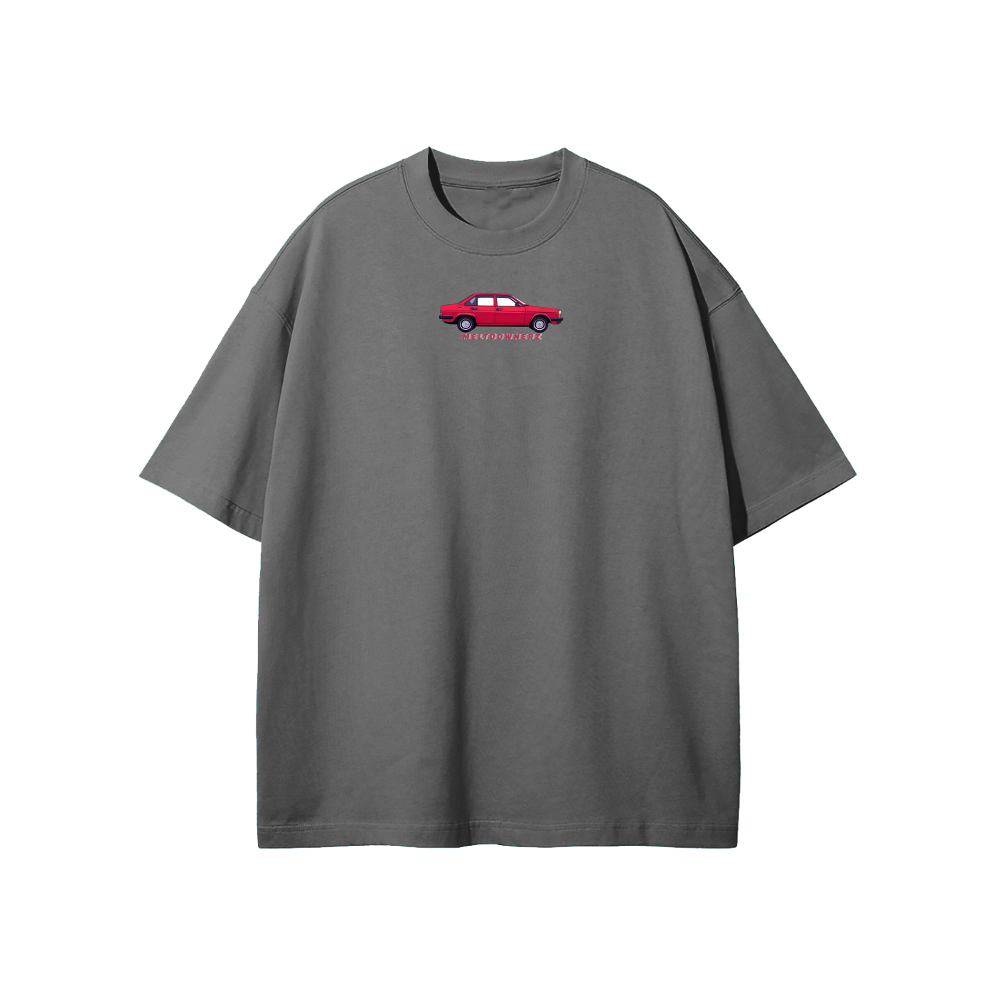 Meltdownerz Red Car Streetwear Heavyweight Loose Fit T-Shirt
