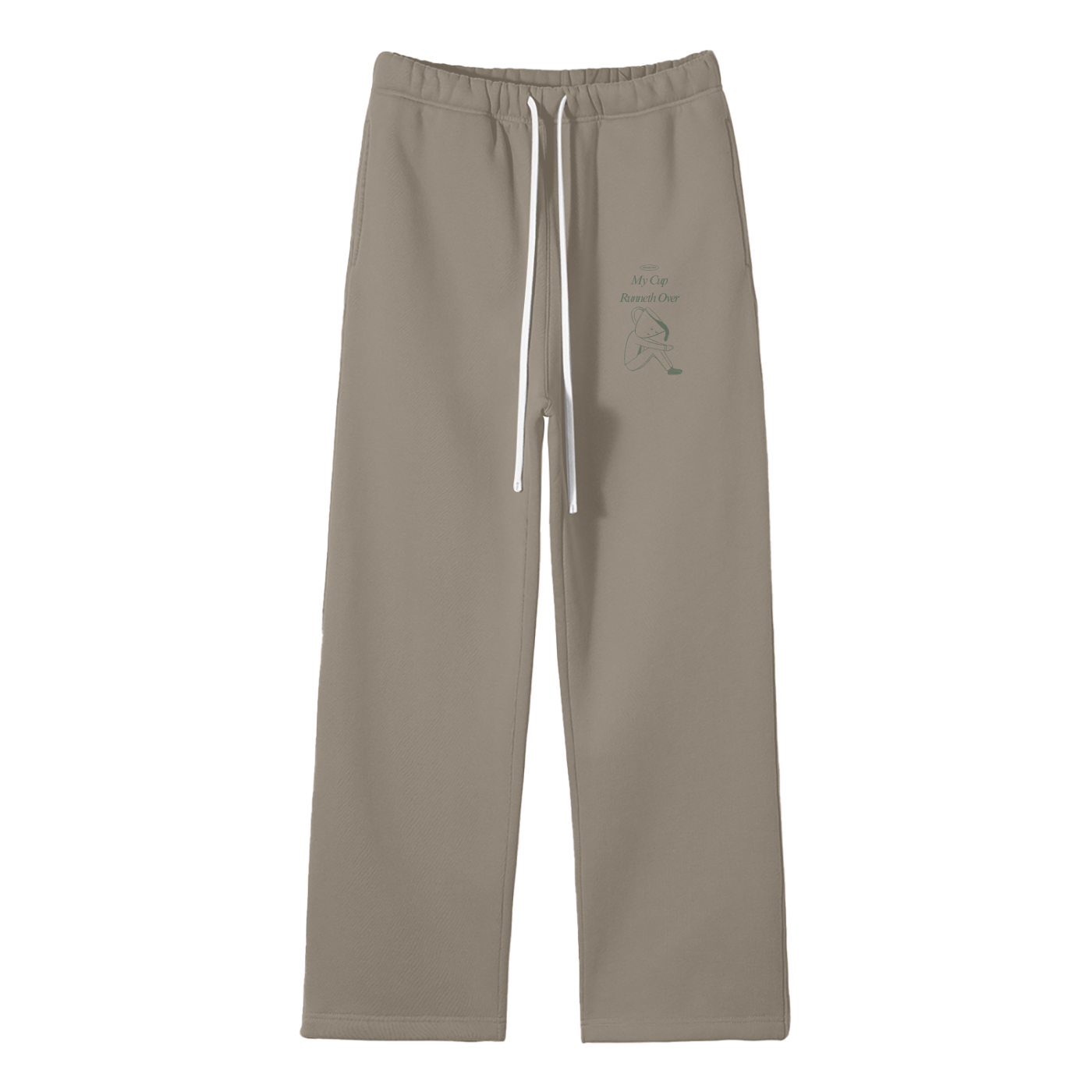 My Cup Runneth Over Streetwear Fleece Straight Leg Pants