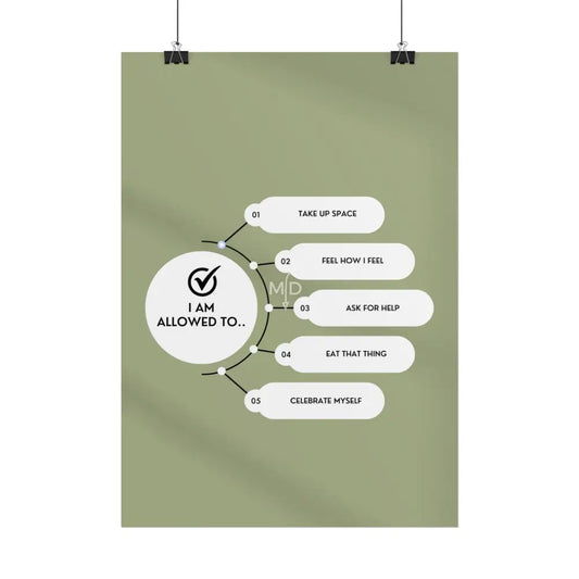 I Am Allowed To (2) Poster 16.5’’ x 23.4’’ (Vertical) / Matte Poster
