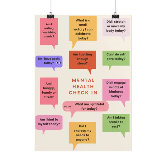 Mental Health Check In Poster Poster