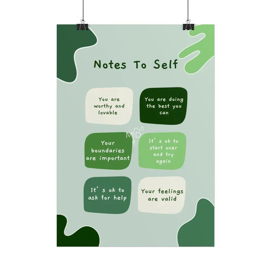 Notes To Self Poster Poster