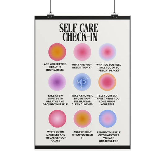 Self Care Check In Poster Poster