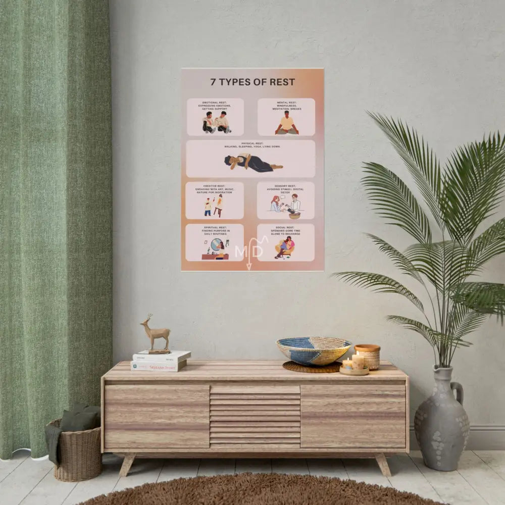 Seven Ways To Rest Poster 28’’ x 40’’ (Vertical) / Matte Poster