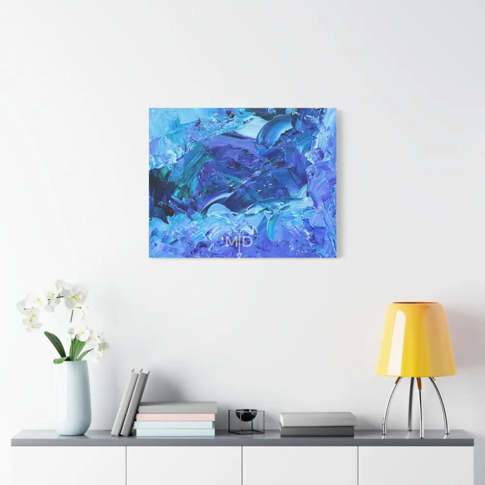 Waves Of Sapphire Matte Canvas Canvas
