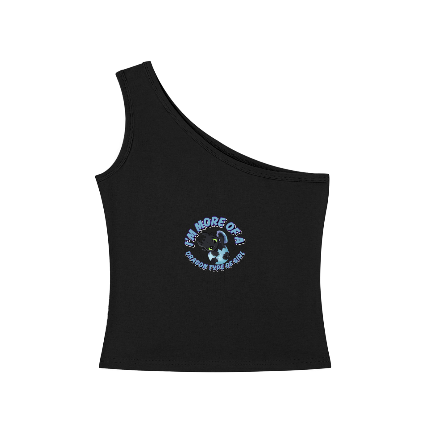 I'm More Of A Dragon Type Of Girl One-Shoulder Crop T Shirt