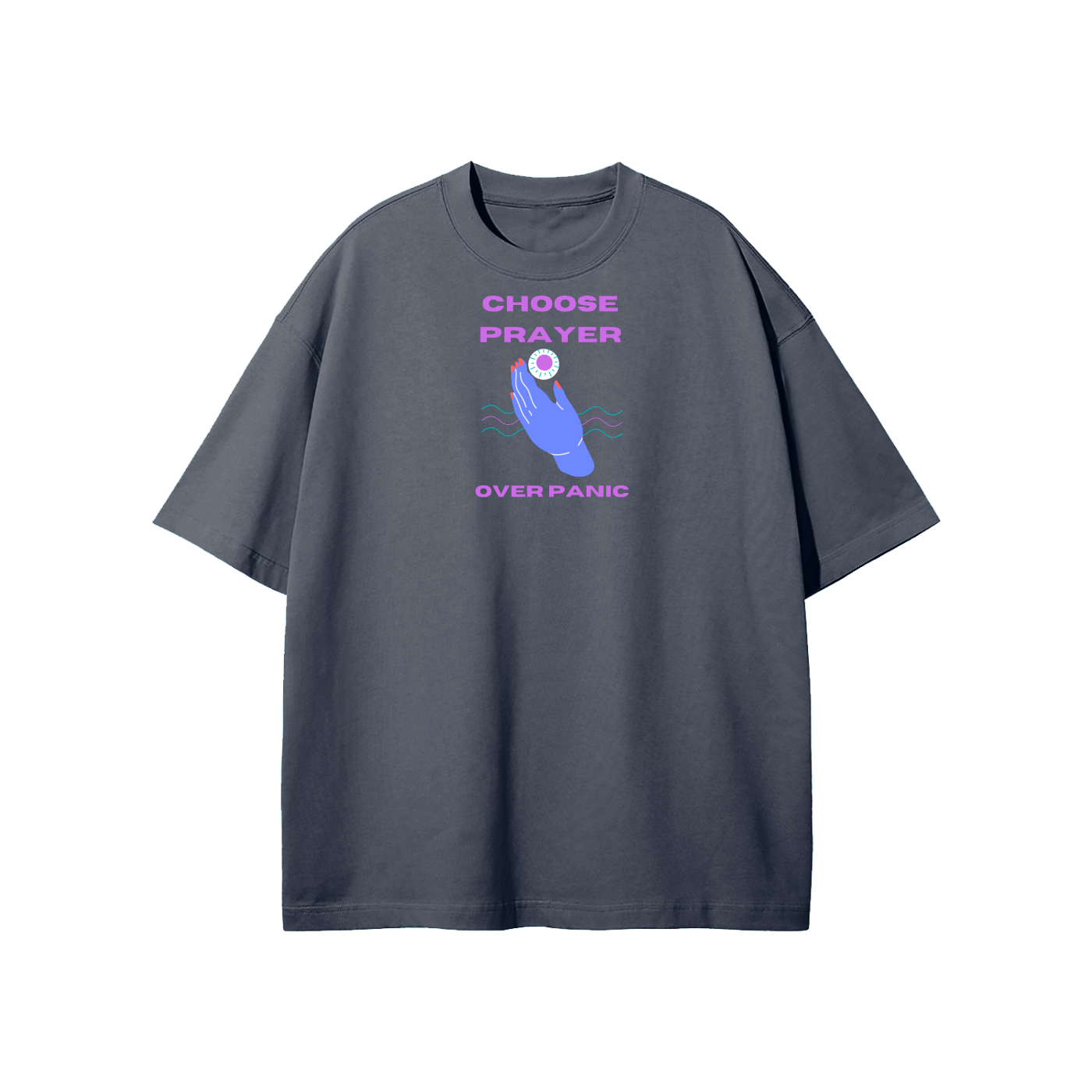 Choose Prayer Over Panic Streetwear Heavyweight Loose Fit T-Shirt