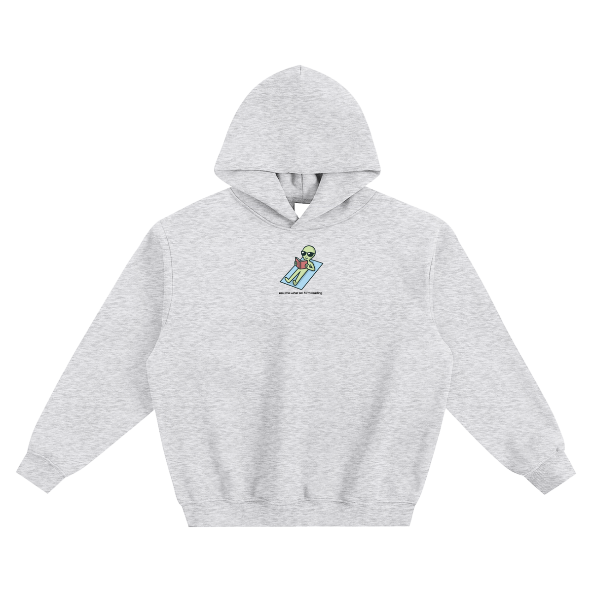 Ask Me What Scifi I'm Reading (Alien) Fleeced Boxy Hoodie