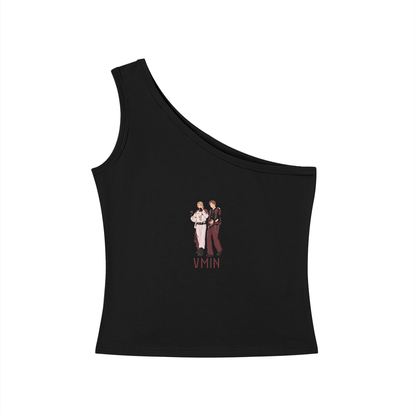 VMin (Taehyung & Jimin BTS World Cup) One-Shoulder Crop T Shirt