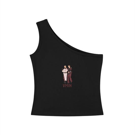 VMin (Taehyung & Jimin BTS World Cup) One-Shoulder Crop T Shirt
