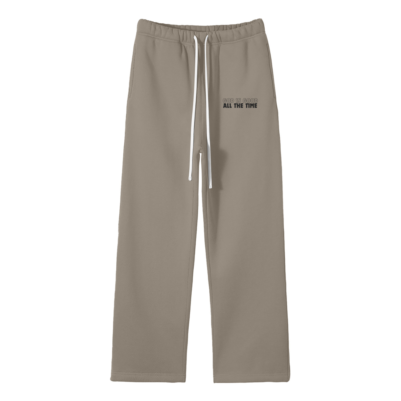 God Is Good All The Time Streetwear Fleece Straight Leg Pants