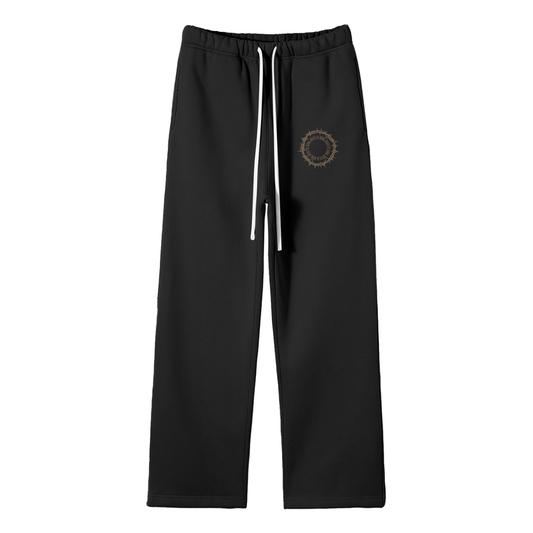 Jesus Is King (Thorns) Streetwear Fleece Straight Leg Pants
