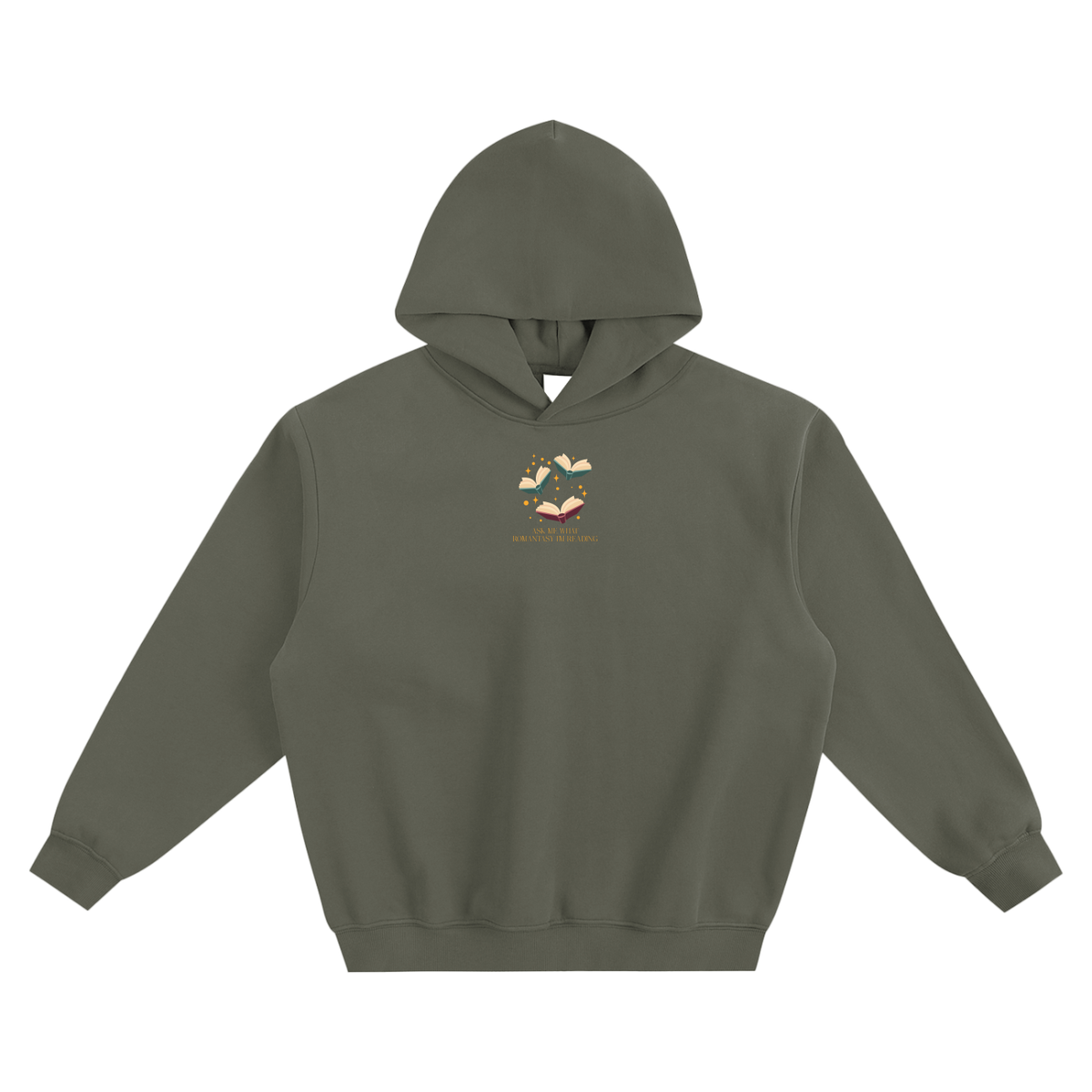 Ask Me What Romantasy I'm Reading Fleeced Boxy Hoodie