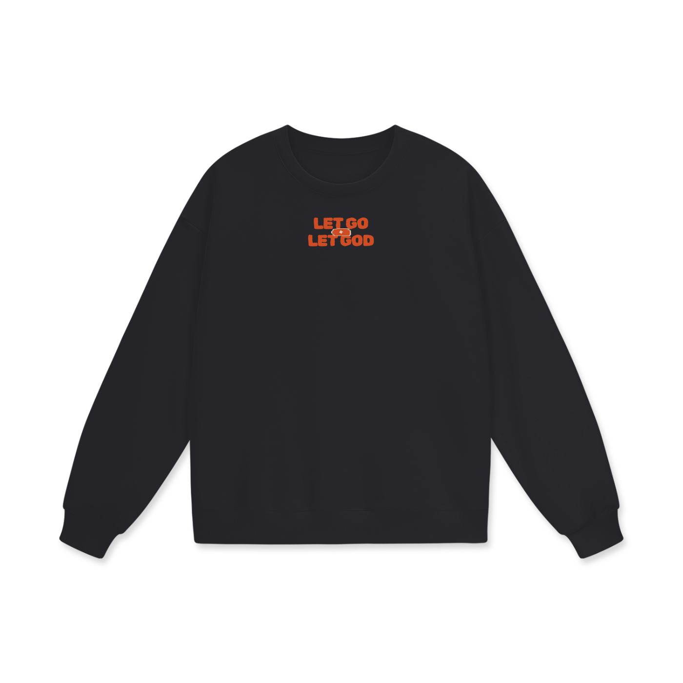 Let Go & Let God Heavyweight Drop Shoulder Oversized Fleece Sweatshirt