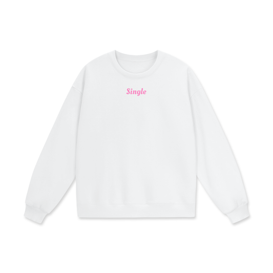 Single Heavyweight Drop Shoulder Oversized Fleece Sweatshirt
