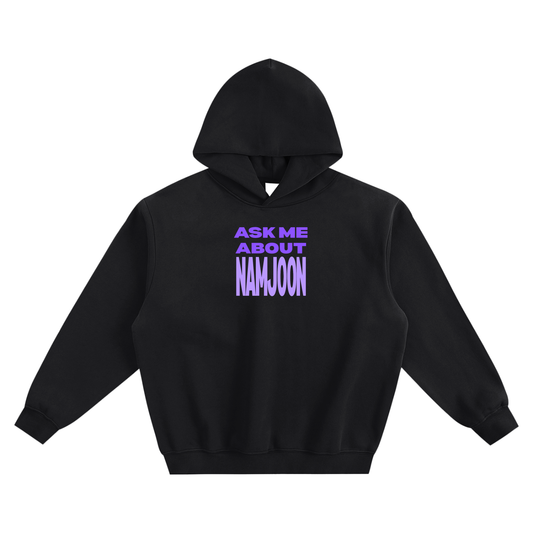 Ask Me About Namjoon Fleeced Boxy Hoodie
