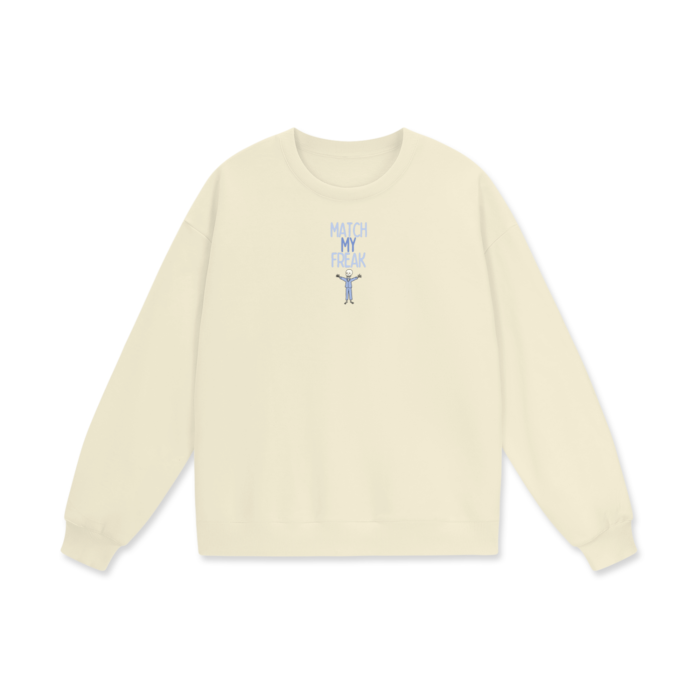 Match My Freak (Skeleton) Heavyweight Drop Shoulder Oversized Fleece Sweatshirt