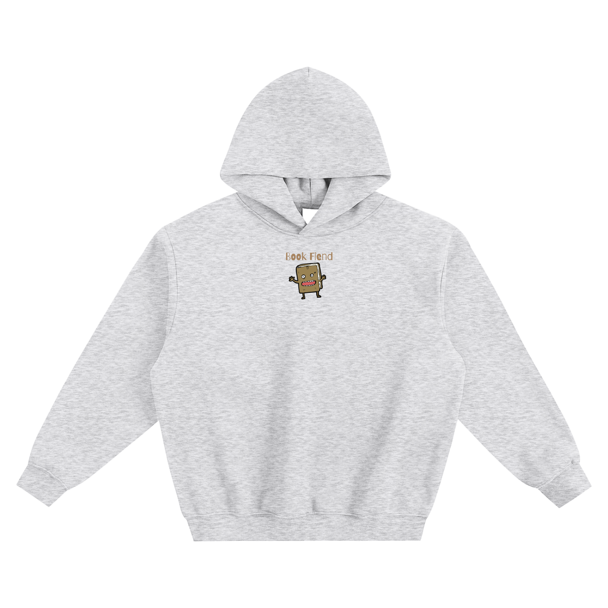 Book Fiend (Brown) Fleeced Boxy Hoodie