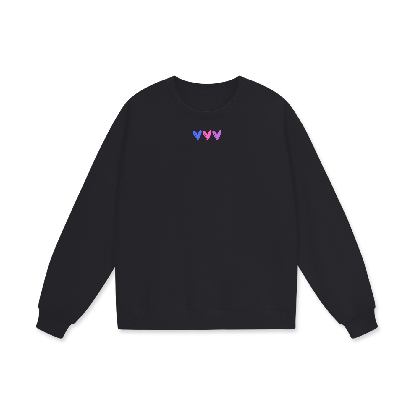 3 Hearts Heavyweight Drop Shoulder Oversized Fleece Sweatshirt
