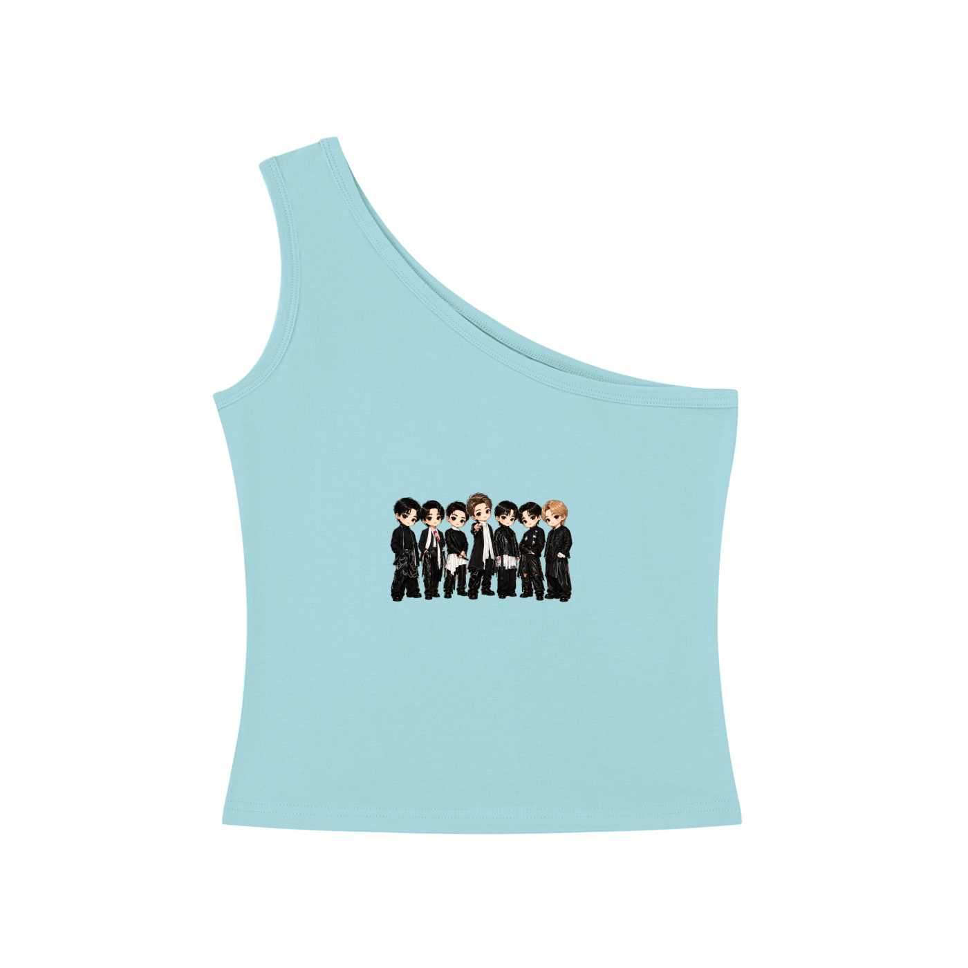 BTS Stage Outfit One-Shoulder Crop T Shirt