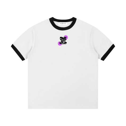 One More Night BTS Contrast Edge Ribbed Crewneck T-Shirt