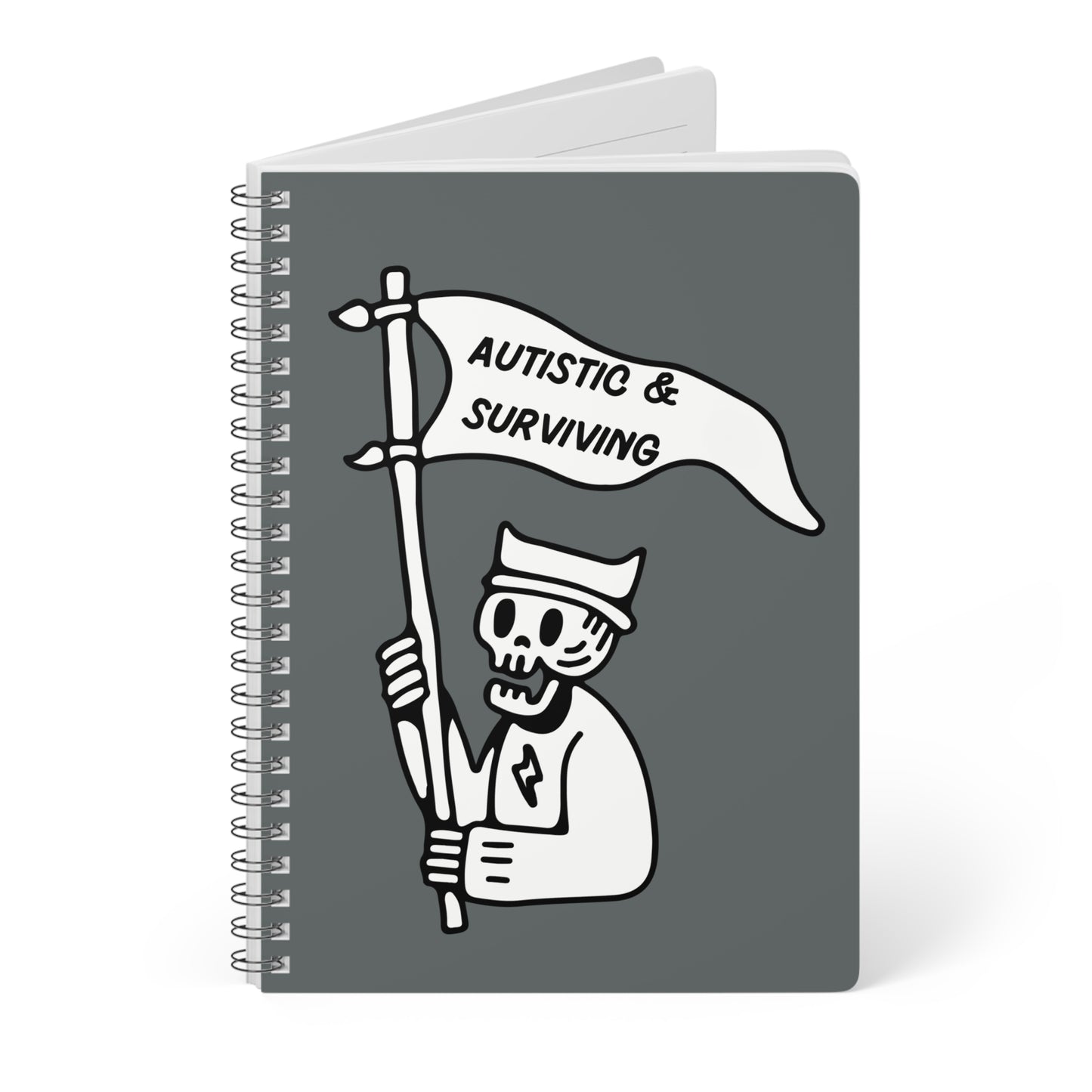 Autistic & Surviving Wirobound Softcover Notebook, A5