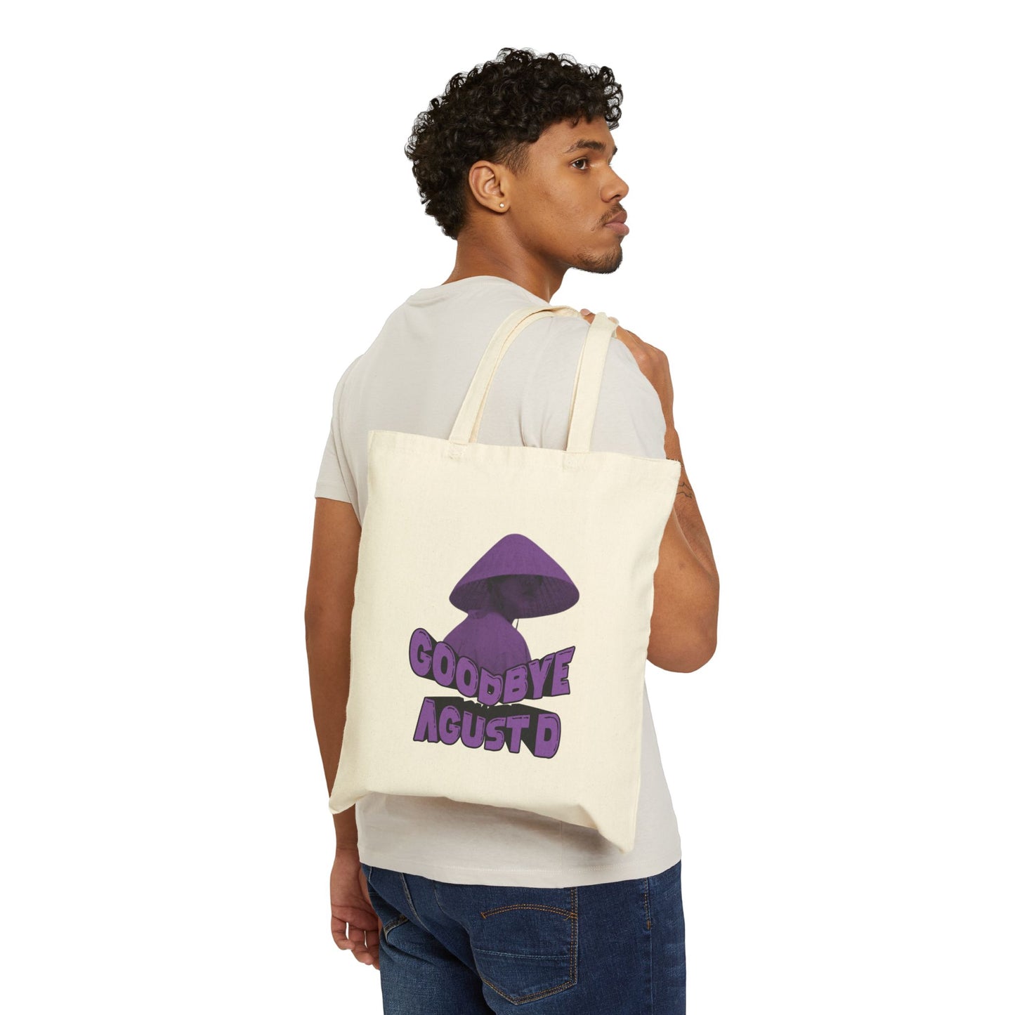 Goodbye Agust D (Purple) Cotton Canvas Tote Bag