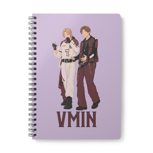 VMin (Taehyung & Jimin BTS World Cup) Wirobound Softcover Notebook, A5