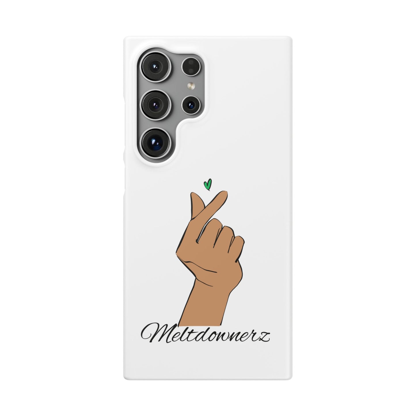 Meltdownerz Green Heart Snap Cases