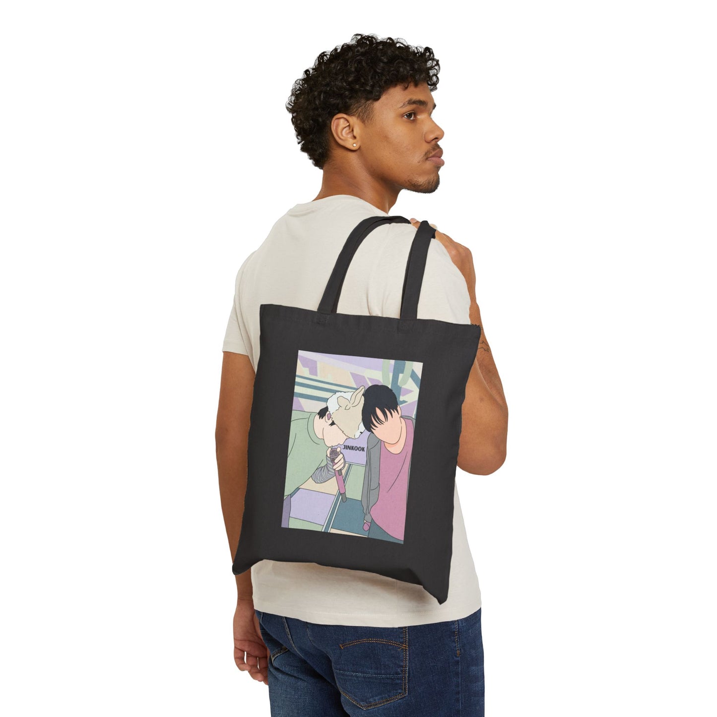 Jinkook (Jin & Jungkook) Cotton Canvas Tote Bag