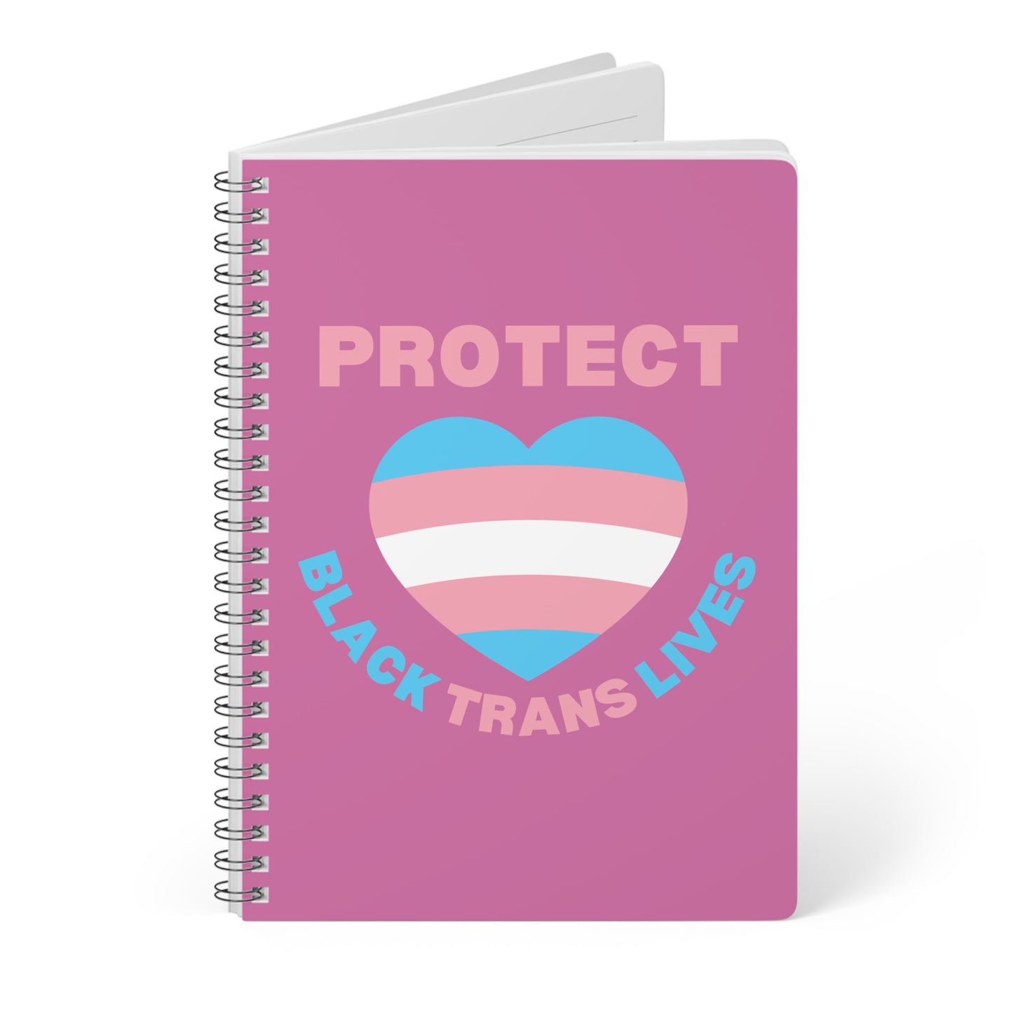 Protect Black Trans Lives Wirobound Softcover Notebook, A5
