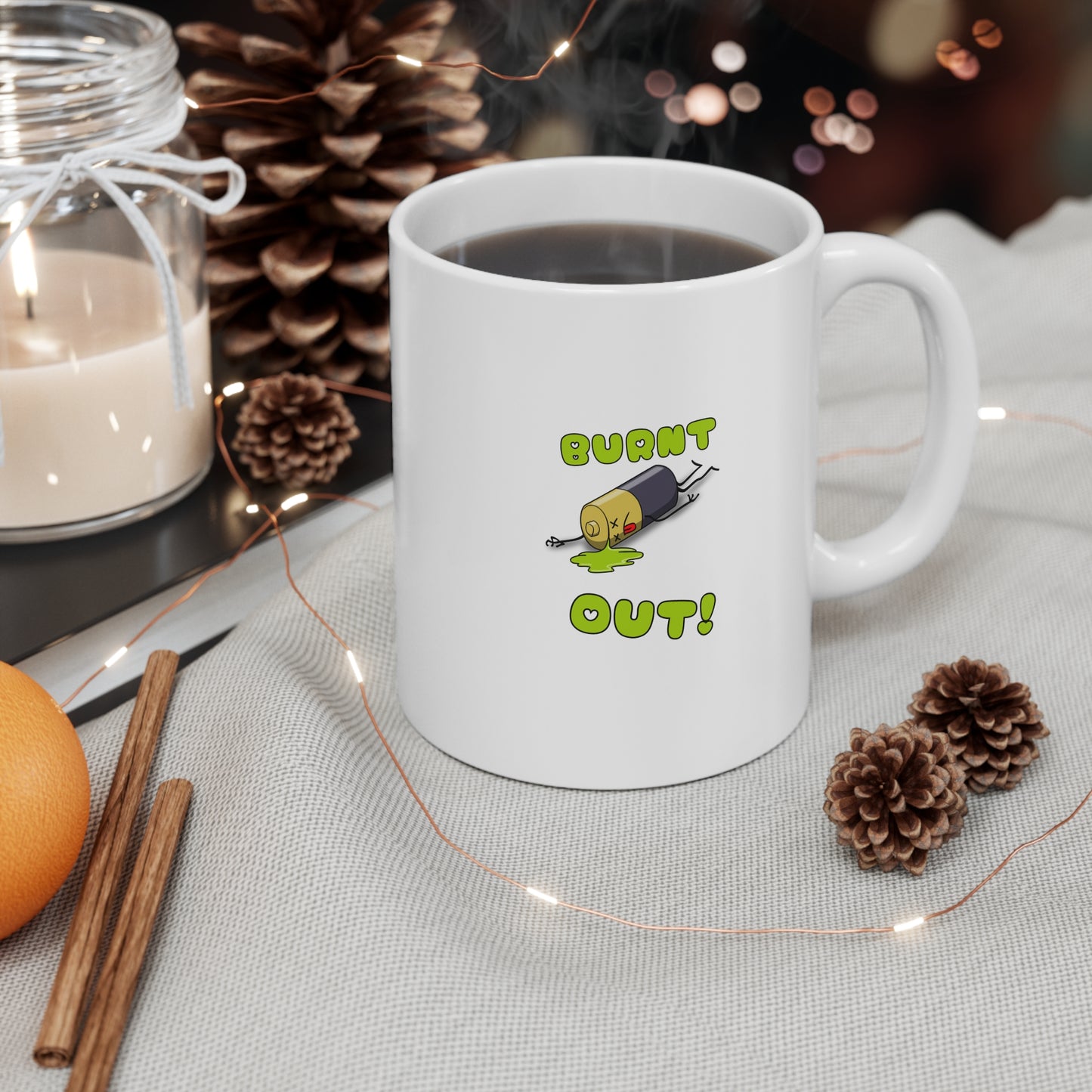 Burnt Out 11oz White Mug