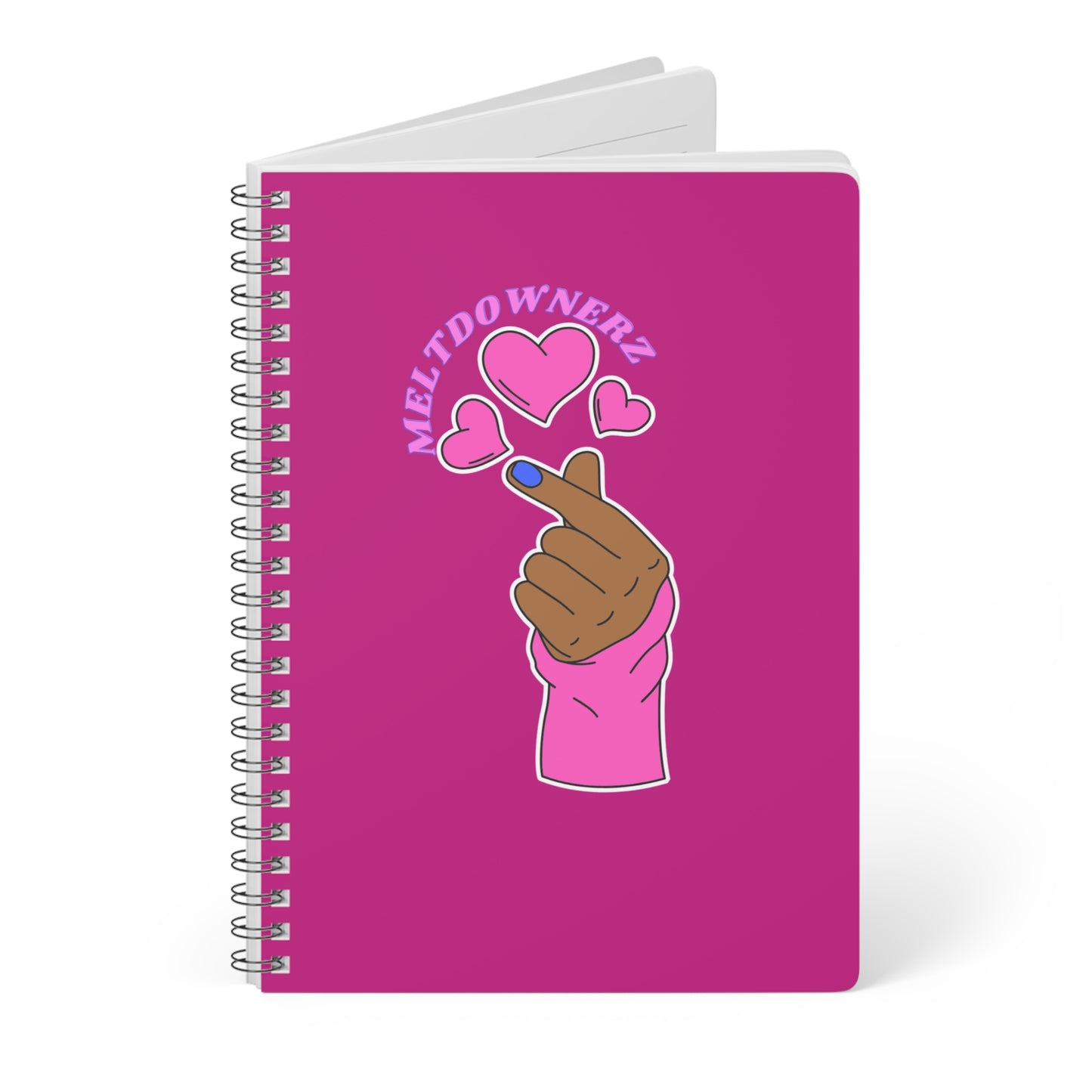 Meltdownerz Heart (Pink) Wirobound Softcover Notebook, A5