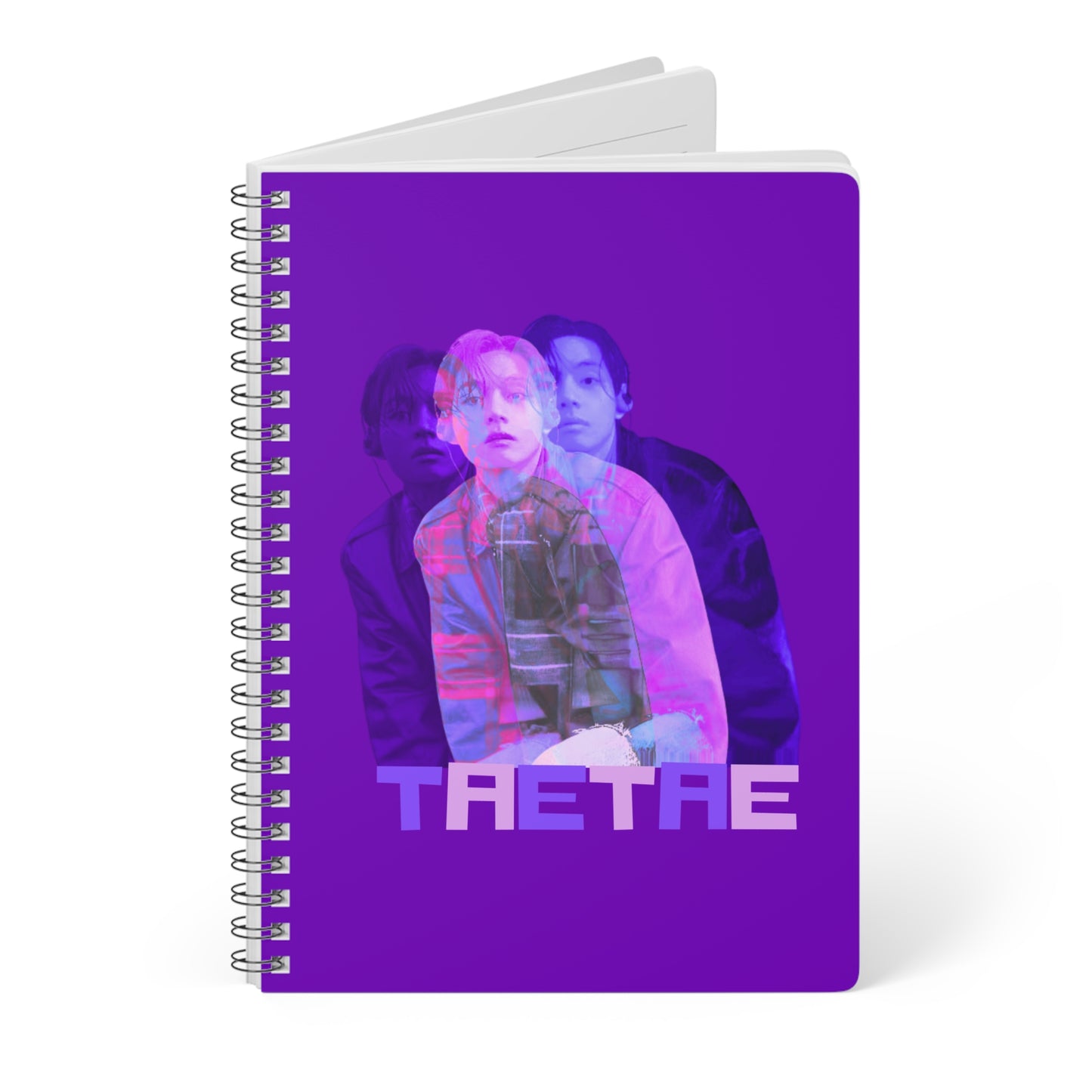 TaeTae (Purple) (V) Wirobound Softcover Notebook, A5