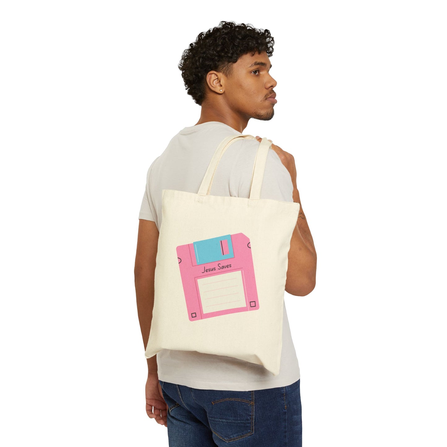 Jesus Saves Cotton Canvas Tote Bag