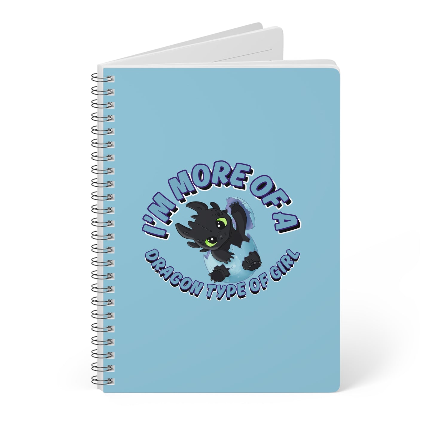 I'm More Of A Dragon Type Of Girl (1) Wirobound Softcover Notebook, A5