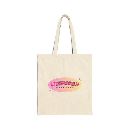 Literarily Obsessed Cotton Canvas Tote Bag