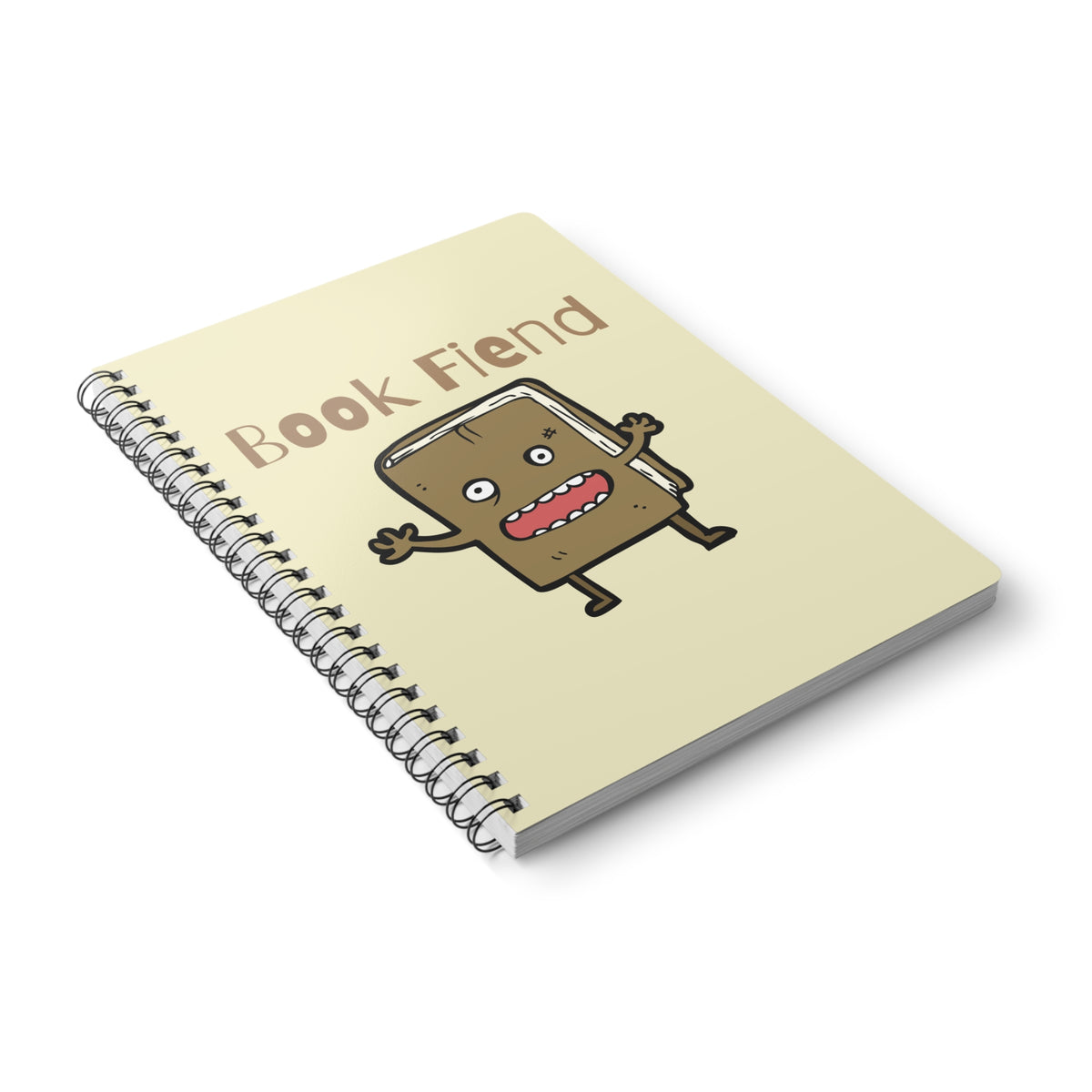 Book Fiend (Brown) Wirobound Softcover Notebook, A5