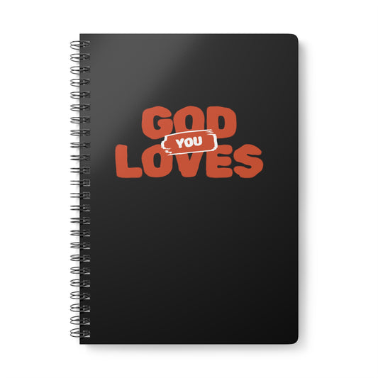 God Loves You (1) Wirobound Softcover Notebook, A5