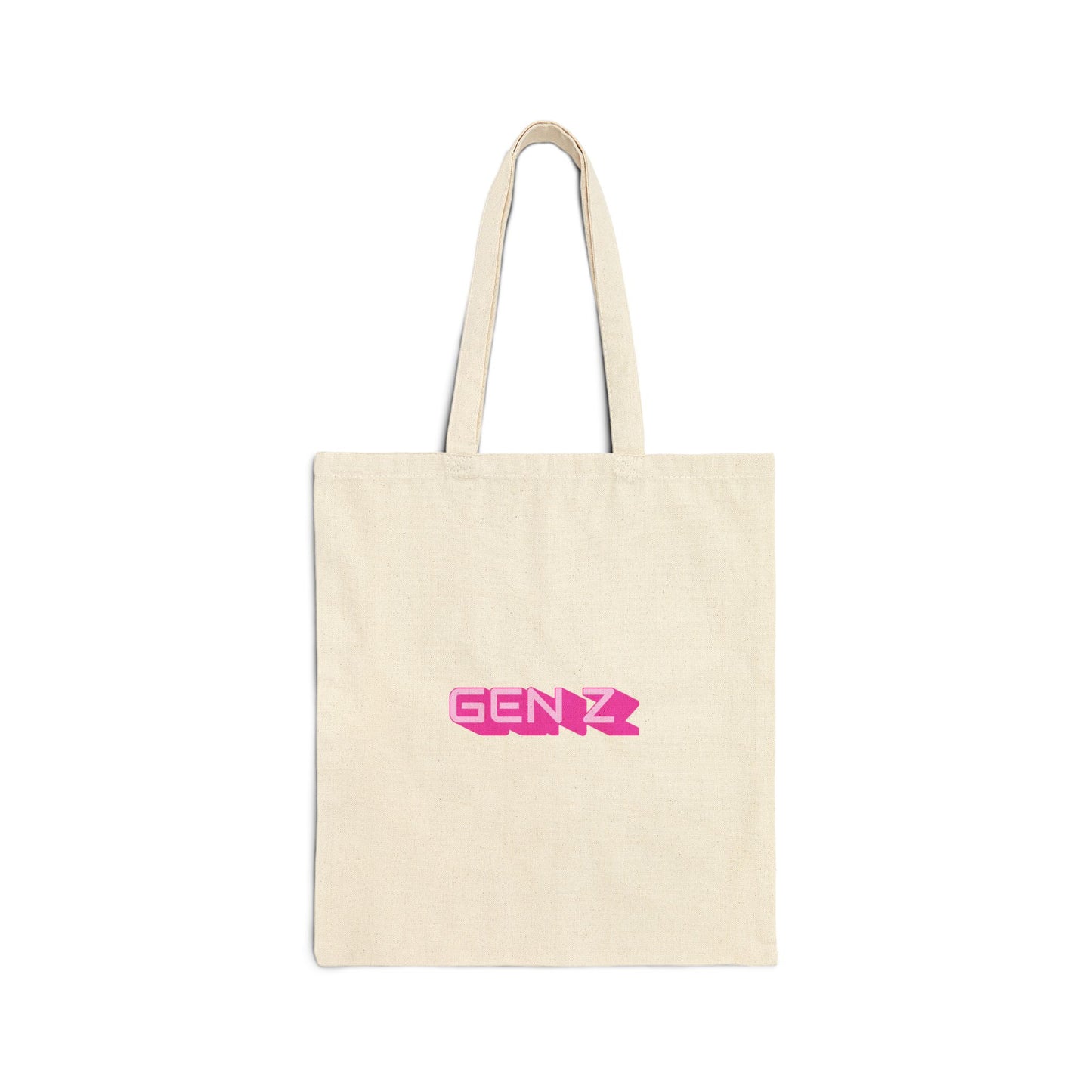 Gen Z Pink Cotton Canvas Tote Bag