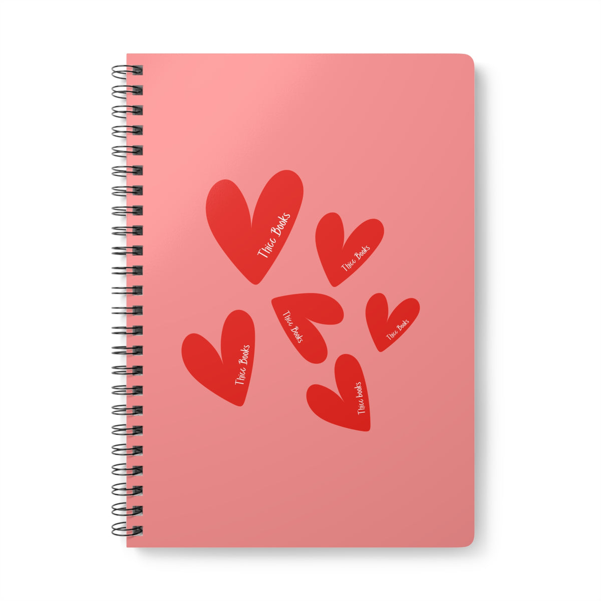 Thicc Books (Heart) Wirobound Softcover Notebook, A5
