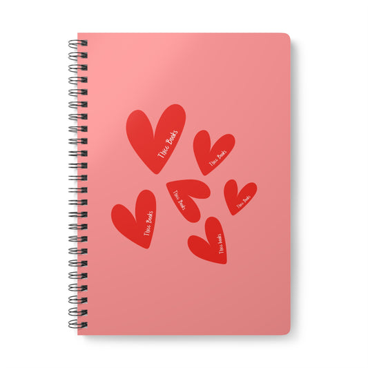 Thicc Books (Heart) Wirobound Softcover Notebook, A5
