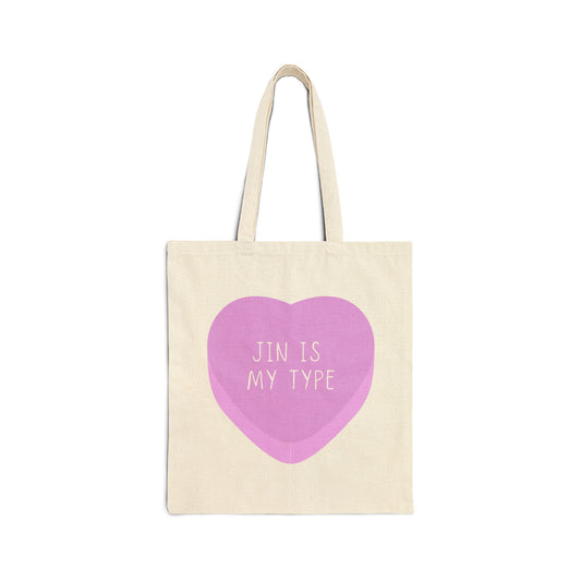 Jin Is My Type Cotton Canvas Tote Bag